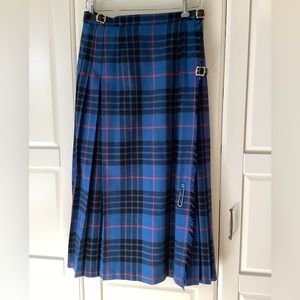 Vintage 1980s Wool Kilt Skirt